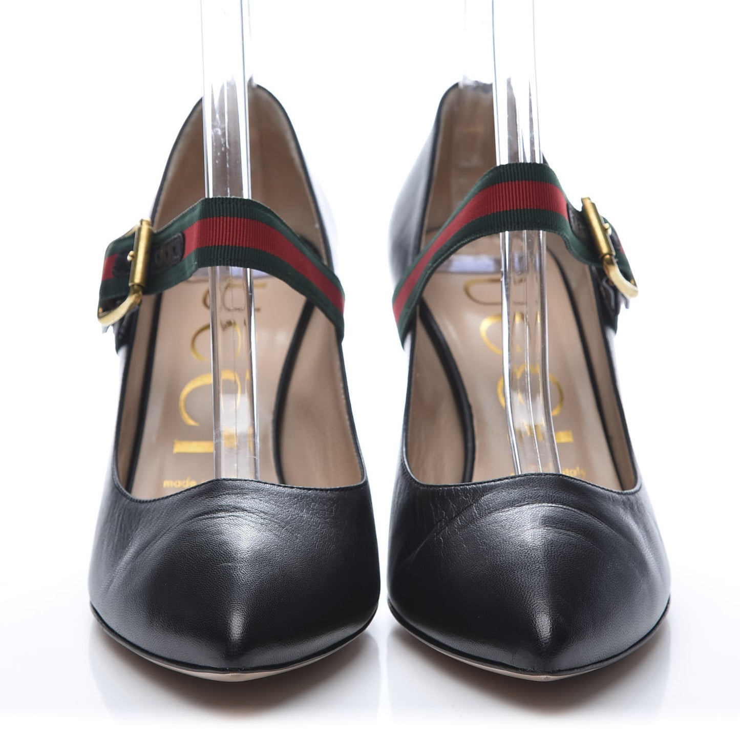 Calfskin Sylvie Mid Heel Pumps 37 Black