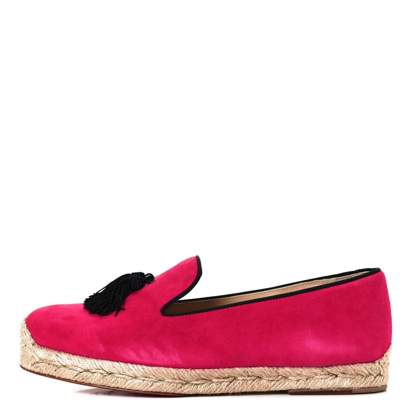 Suede Spanish Cheetah Flat Espadrilles 36 Cyclamen Black