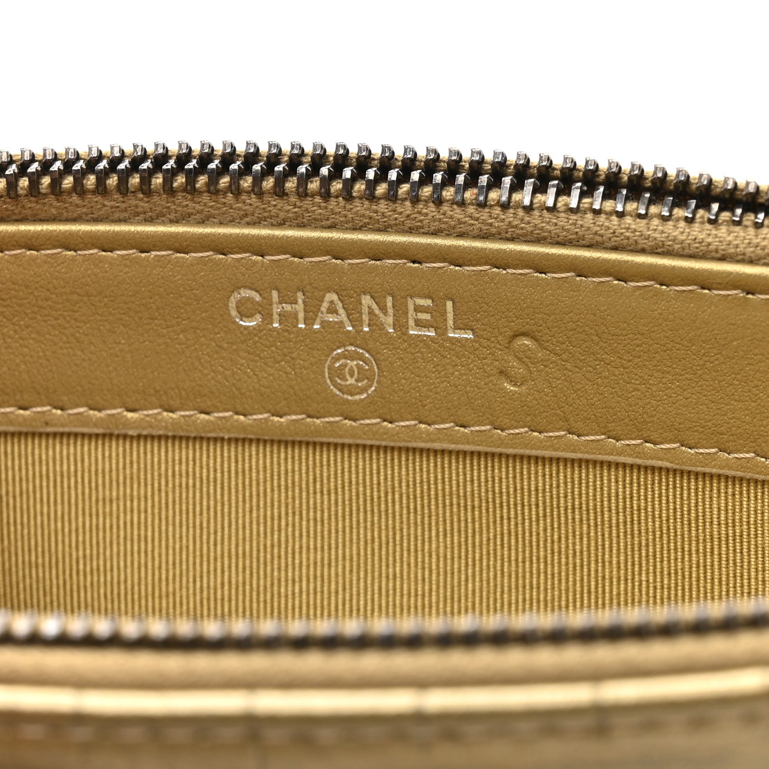 Chanel Metallic Calfskin Crocodile Embossed Small Gabrielle Clutch With Chain Gold 8 of 13
