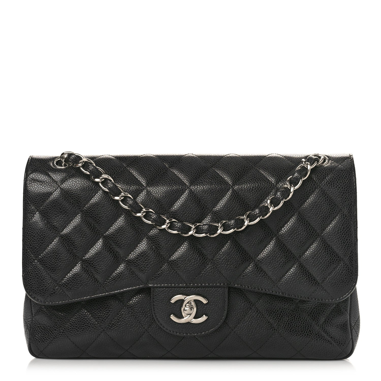Chanel Caviar Quilted Jumbo Double Flap Black 1 of 10