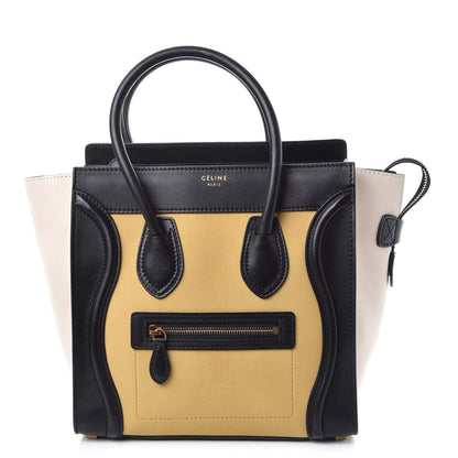 Celine Smooth Velluto Calfskin Micro Tri-Color Luggage Vanilla 1 of 8