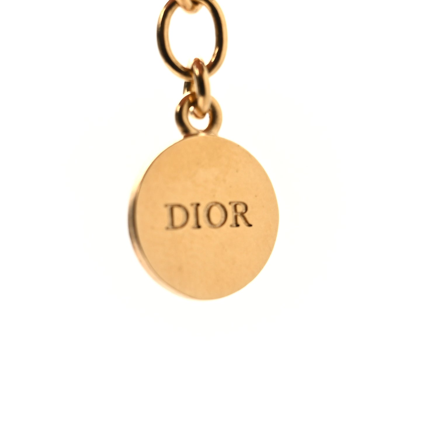 Metal Script Logo Necklace Gold