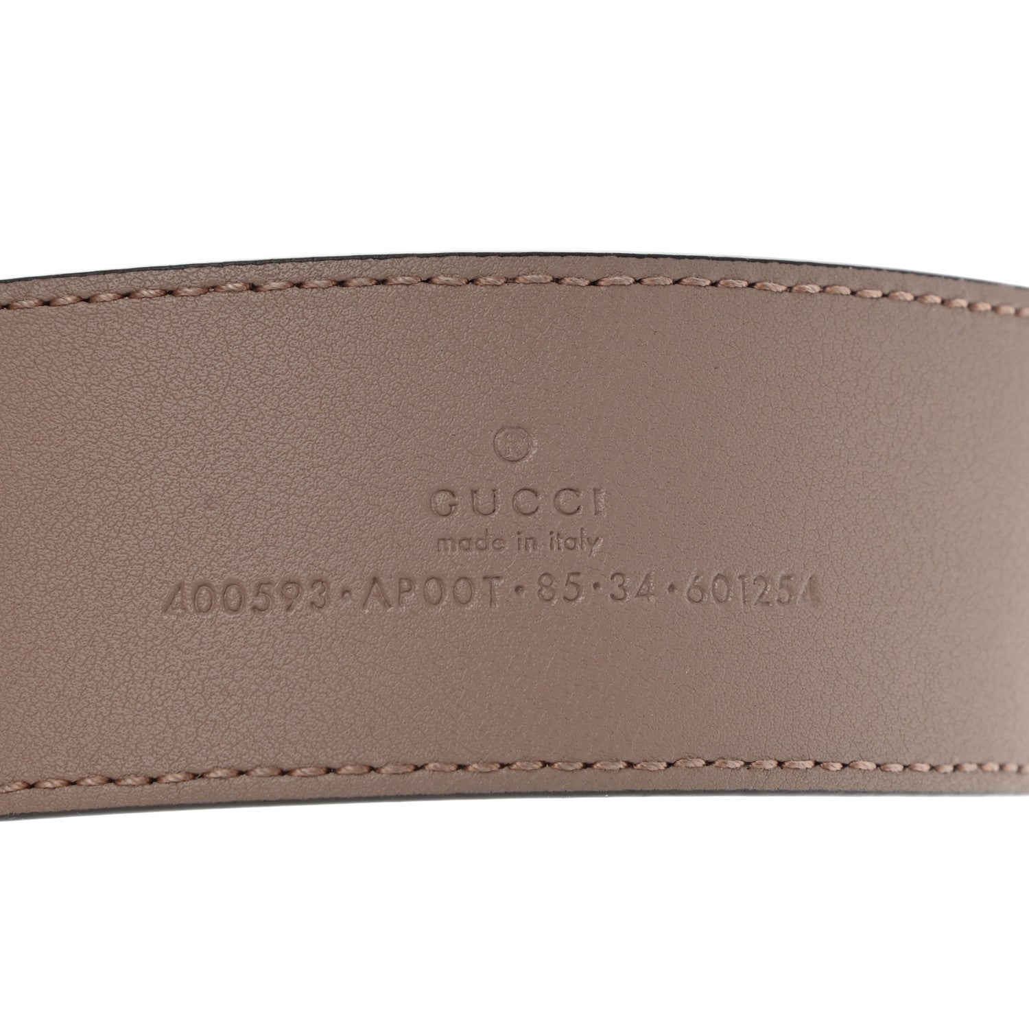 Gucci Calfskin Double G 40mm Belt 85 34 Porcelain Rose 3 of 5