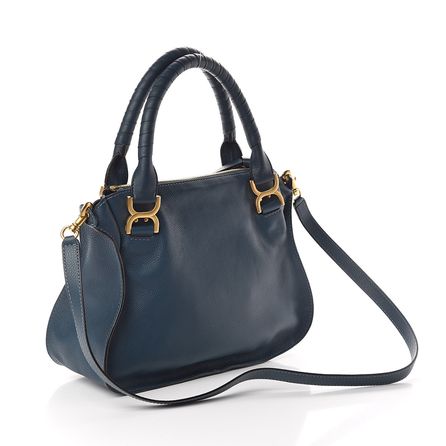 Chloe Calfskin Medium Marcie Satchel Blue 3 of 10