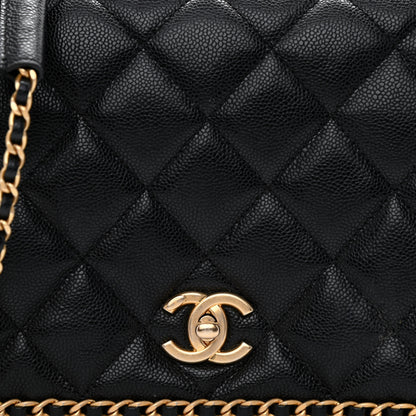 Chanel Caviar Quilted Never Ending Chain Flap Black 8 of 11