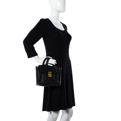3.1 Phillip Lim Textured Calfskin Mini Pashli Satchel Black 3 of 10