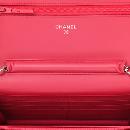 Chanel Patent Calfskin Quilted Reissue Wallet On Chain WOC Pink 9 of 12