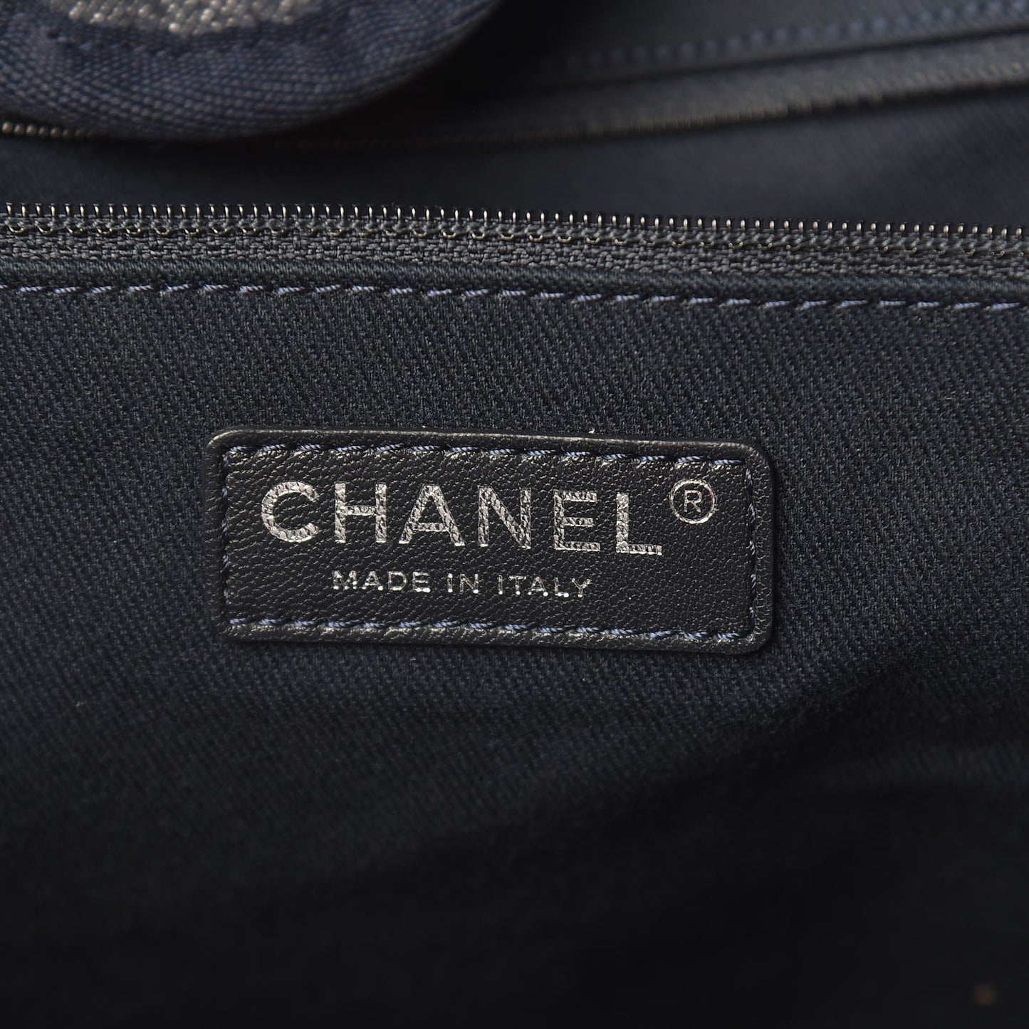Denim Large Deauville Tote Dark Blue