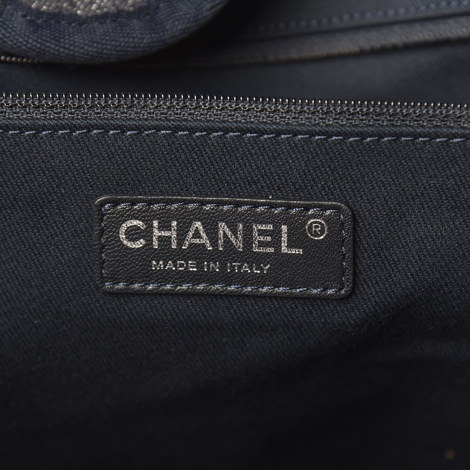 Chanel Denim Large Deauville Tote Dark Blue 6 of 11