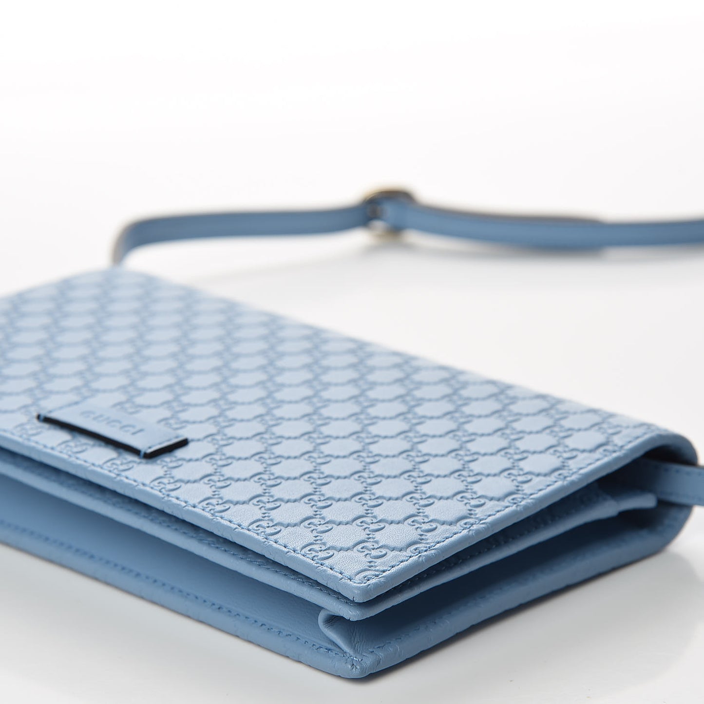 Microguccissima Crossbody Wallet Mineral Blue