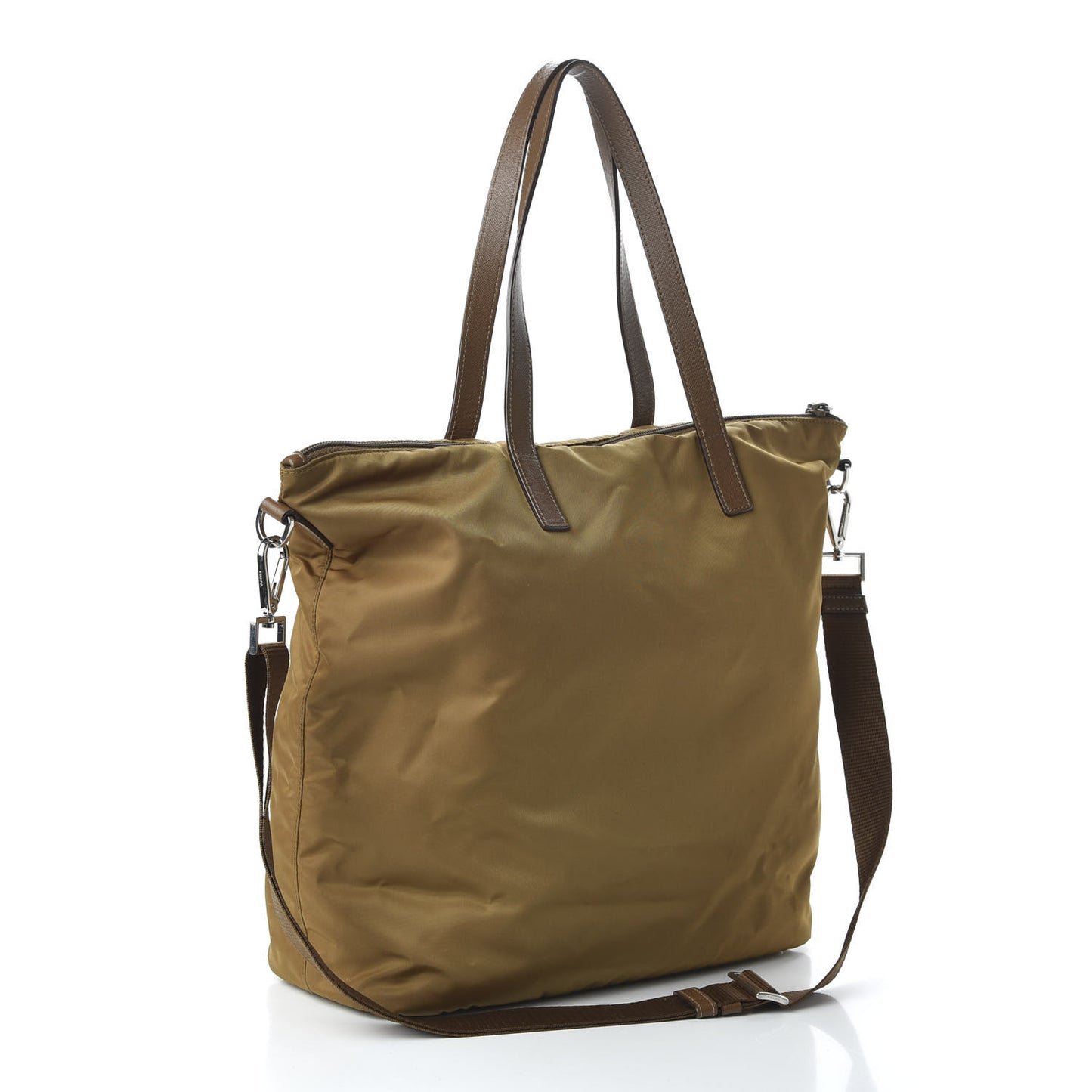 Tessuto Nylon Vela Shopping Tote Tabacco