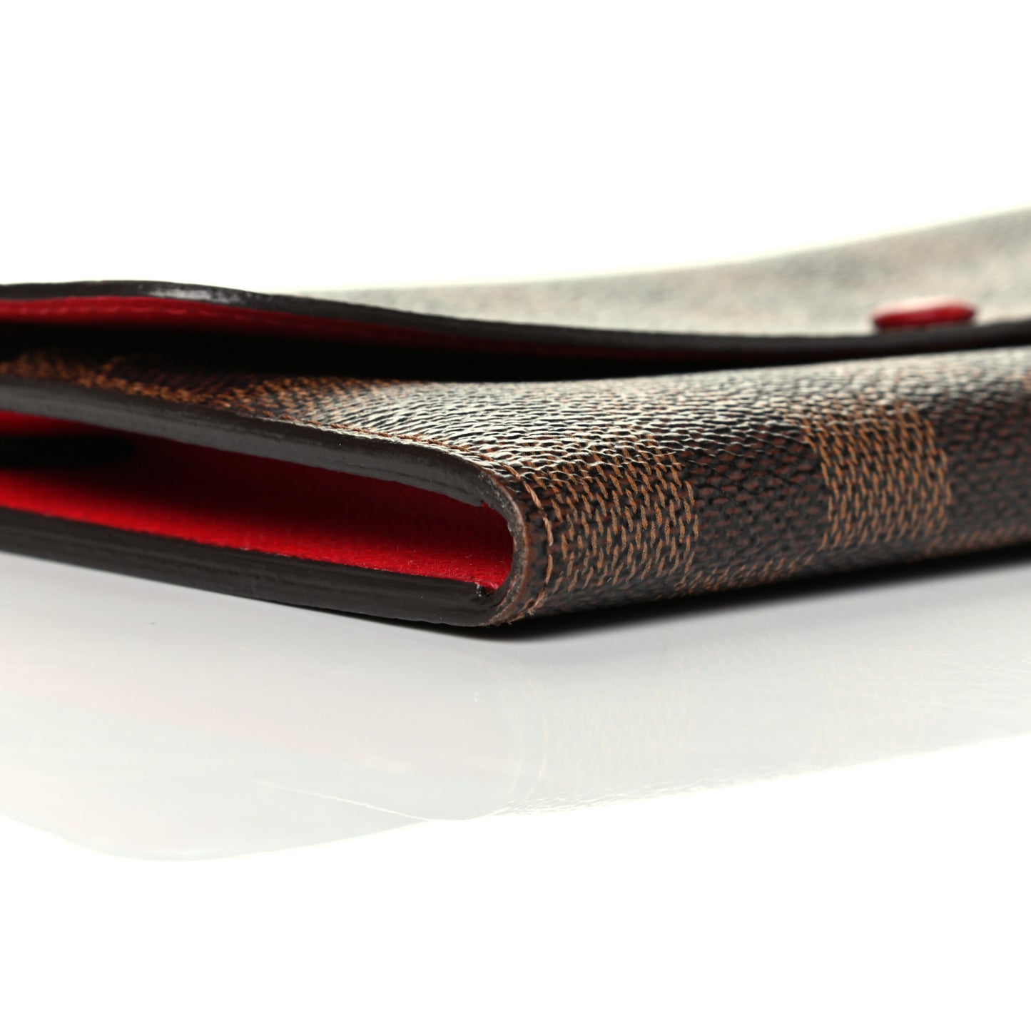 Damier Ebene Emilie Wallet Red