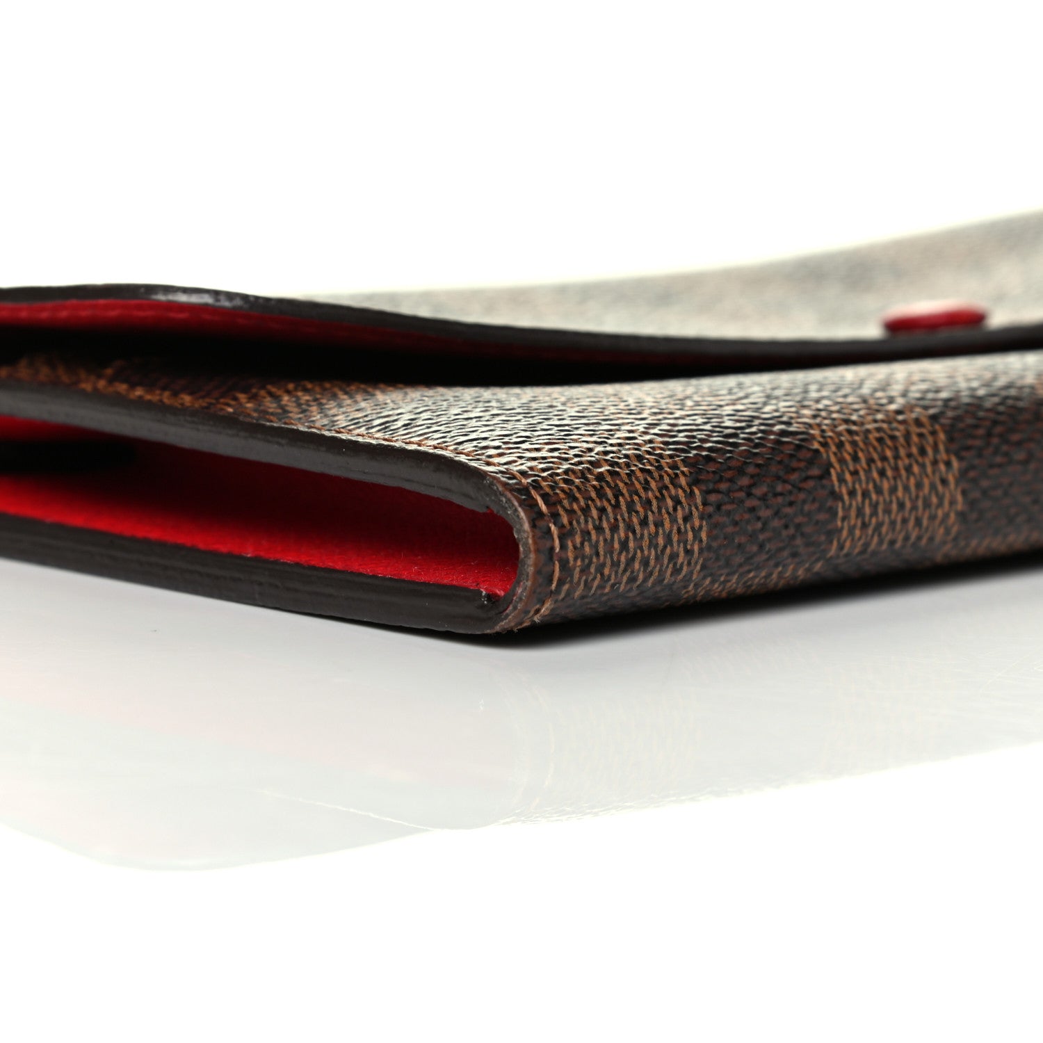Louis Vuitton Damier Ebene Emilie Wallet Red 6 of 6
