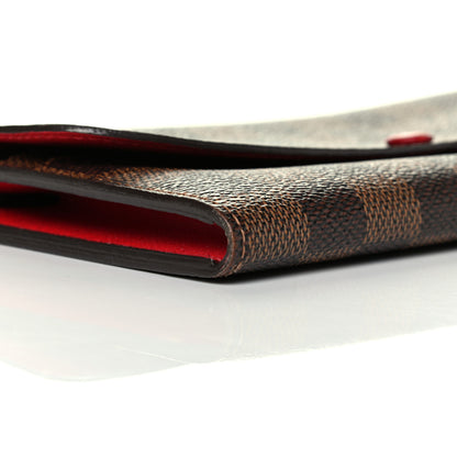 Louis Vuitton Damier Ebene Emilie Wallet Red 6 of 6