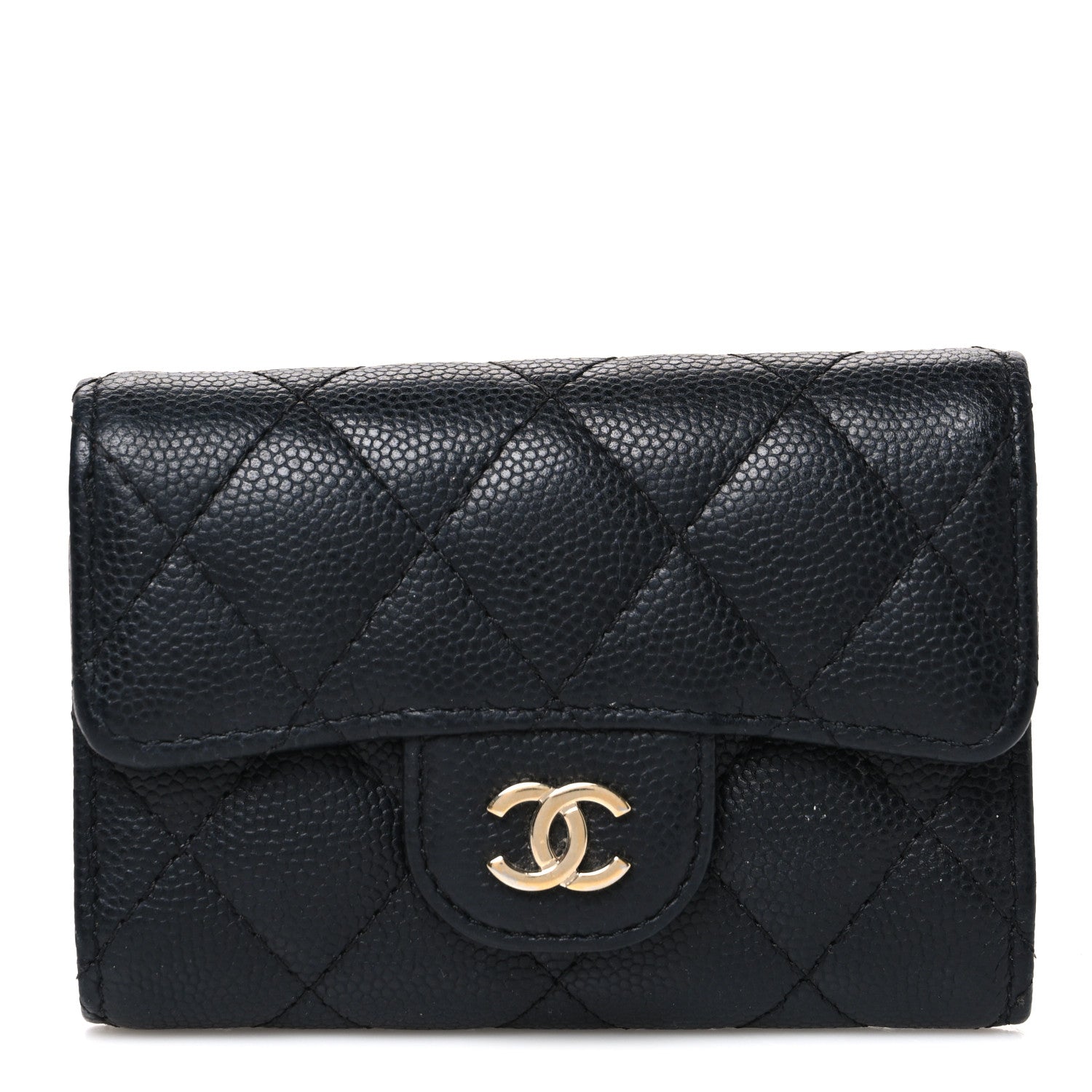Chanel Caviar Quilted Classic 4 Key Holder Wallet Black 1 of 8