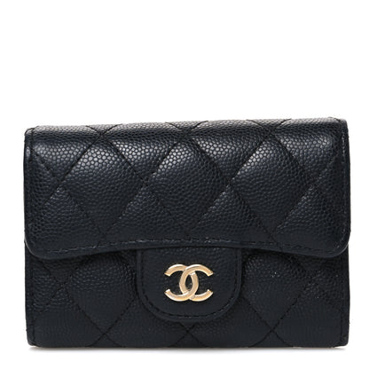 Chanel Caviar Quilted Classic 4 Key Holder Wallet Black 1 of 8