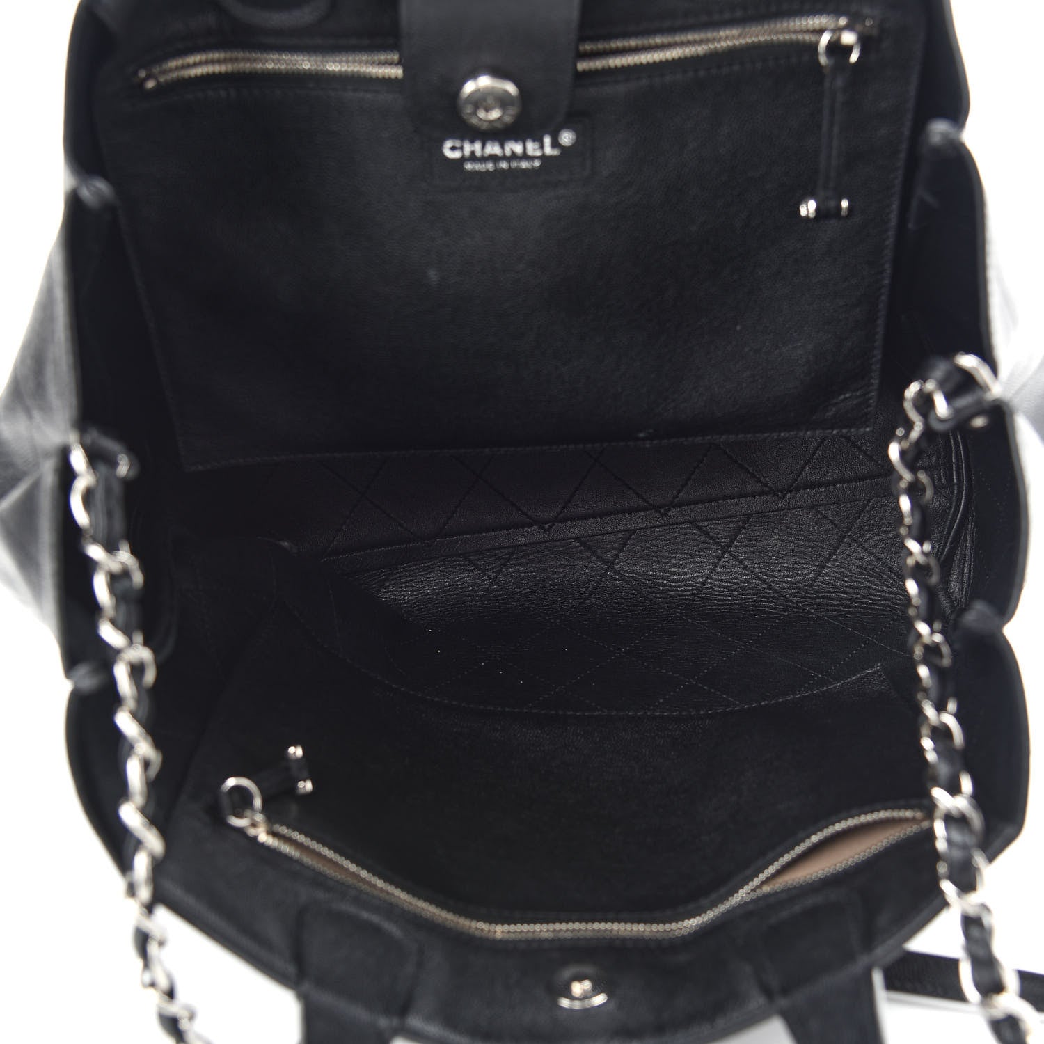 Chanel Caviar Stitched Large Shopping Tote Black 5 of 10