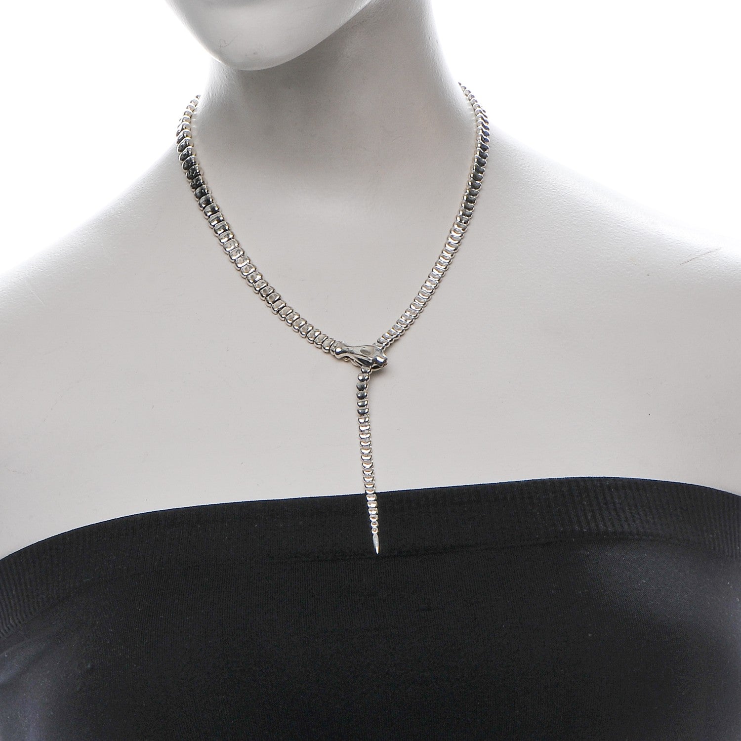 Tiffany Sterling Silver Elsa Peretti Snake Necklace 2 of 5