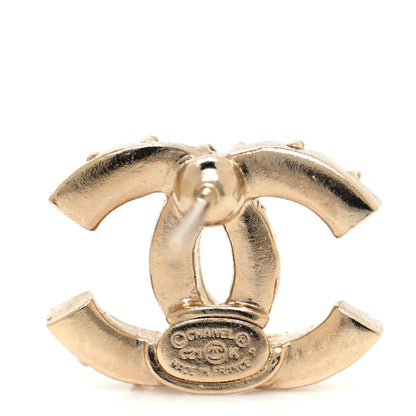 Chanel Crystal CC Earrings Gold 4 of 4