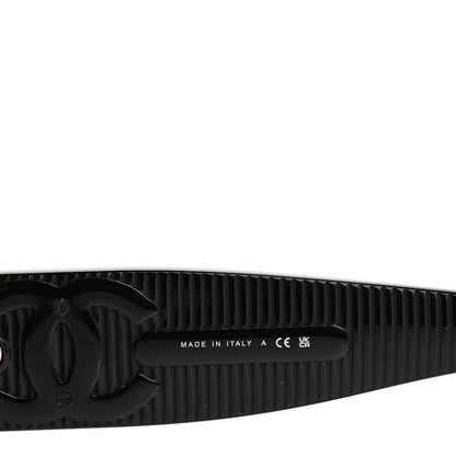 Chanel Acetate Rectangle Sunglasses 5493 Black Brown 6 of 8