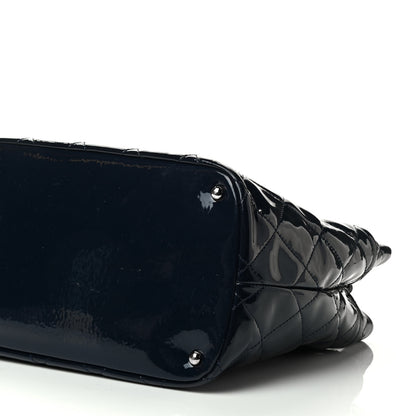 Chanel Patent Quilted Timeless CC Soft Tote Navy 9 of 11