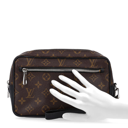 Louis Vuitton Monogram Macassar Kasai Clutch Black 2 of 10