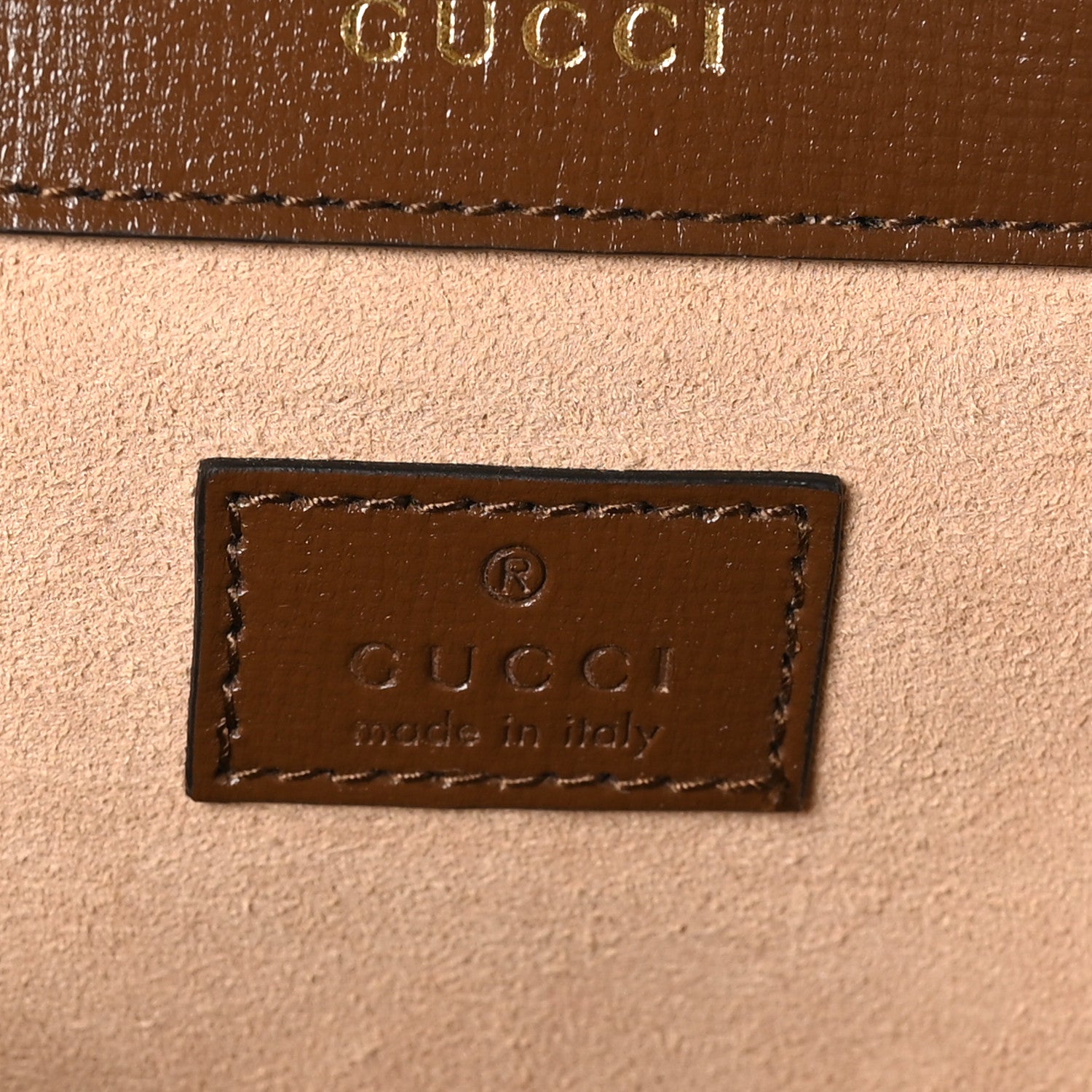 Gucci GG Supreme Monogram Small Horsebit 1955 Chain Shoulder Bag Beige Ebony Brown Sugar 6 of 10