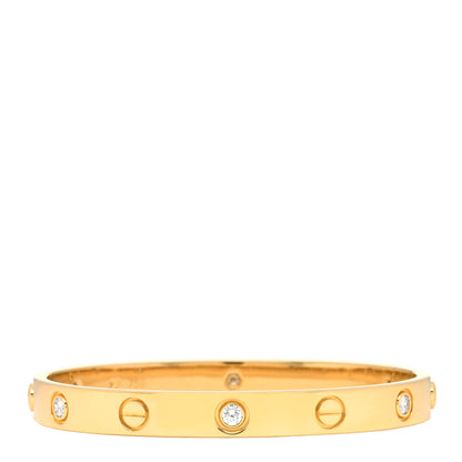 Cartier 18K Yellow Gold 6 Diamond LOVE Bracelet 16 2 of 4