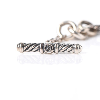 David Yurman Sterling Silver 18K Yellow Gold Cable Heart Charm Bracelet 8 of 8