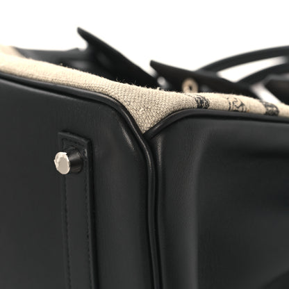 Hermes Swift Toile De Camp Dechainee Birkin 35 Black 10 of 13