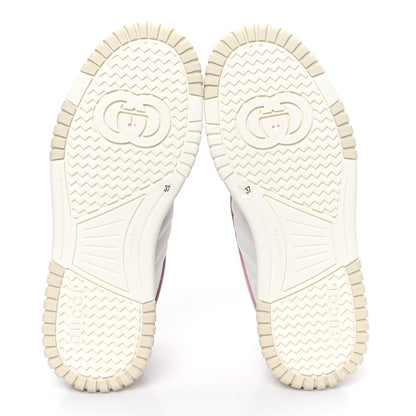Gucci Calfskin Womens Re-Web Sneakers 37 White Pink 5 of 9