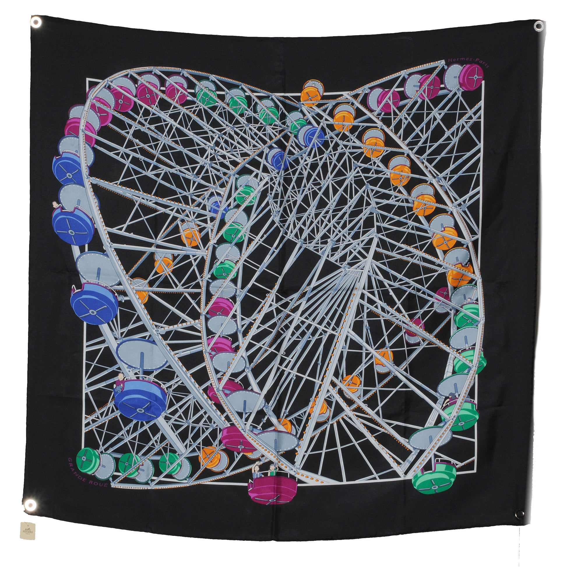 Hermes Silk Grande Roue Scarf 90 2 of 6