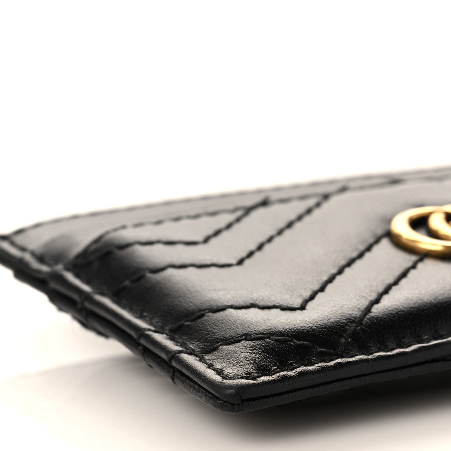 Gucci Calfskin Matelasse GG Marmont Card Holder Black 7 of 9