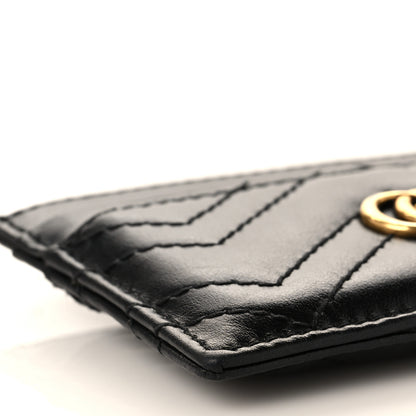 Gucci Calfskin Matelasse GG Marmont Card Holder Black 7 of 9