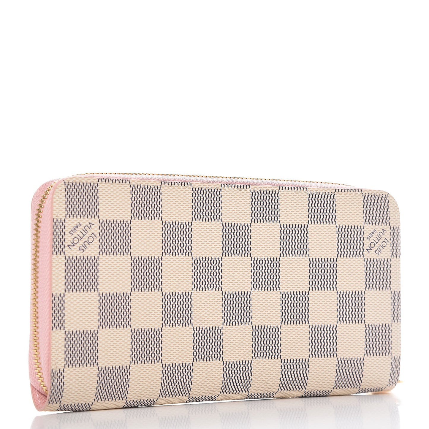 Damier Azur Zippy Wallet Rose Ballerine