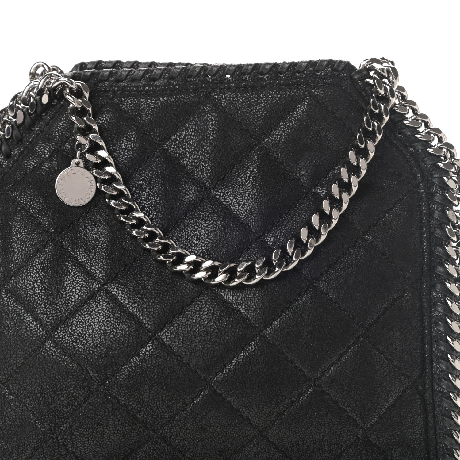 Stella McCartney Shaggy Deer Quilted Mini Falabella Tote Black 9 of 9
