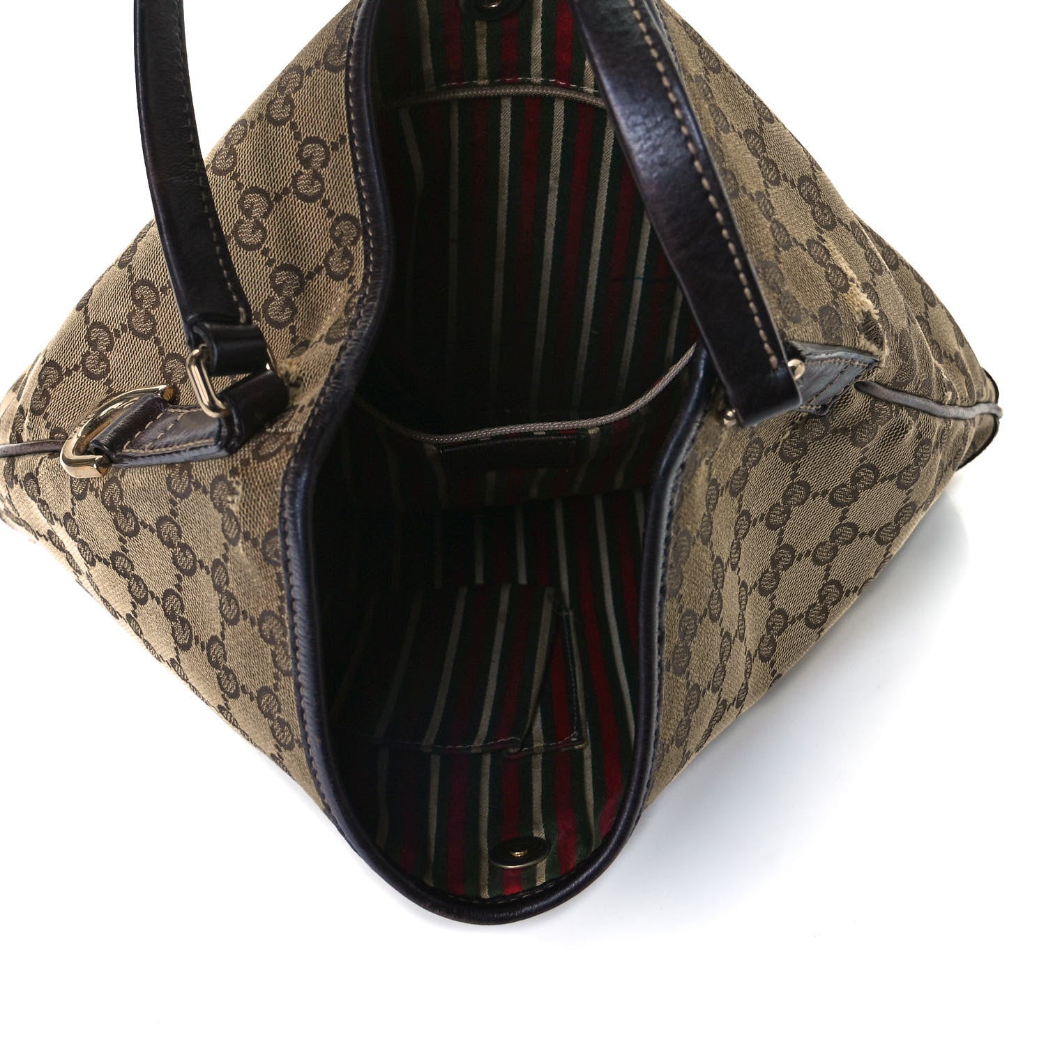 Gucci Monogram Medium New Britt Hobo Dark Brown 5 of 17