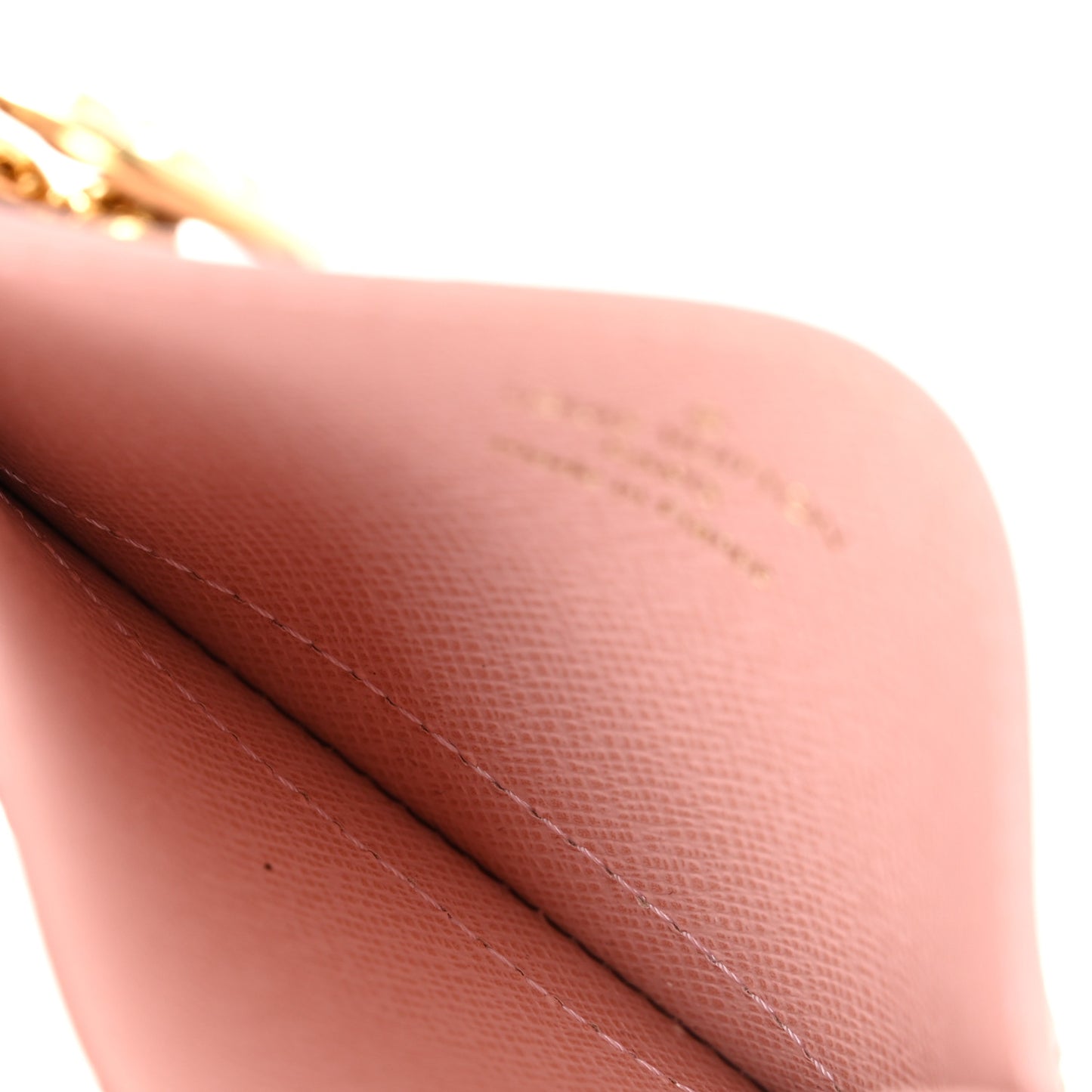 Monogram LV Charms Card Holder Rose Ballerine