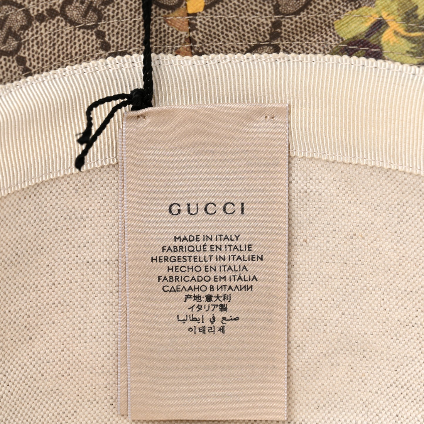 GG Supreme Monogram Azalea Calfskin Dusty Carnation Retro Interlocking G Bucket Hat Beige Ebony Multicolor