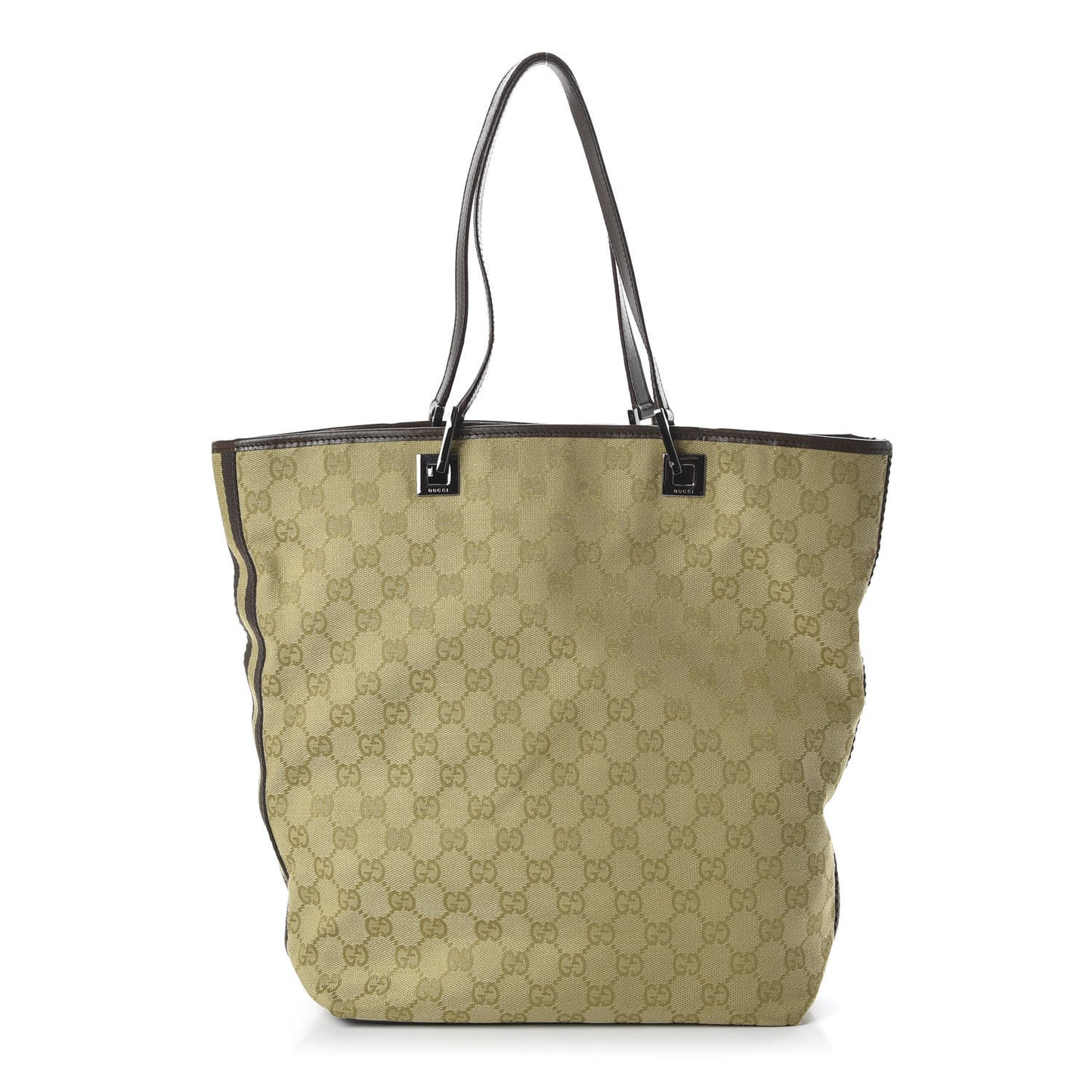 Monogram Web Large Bucket Tote Brown
