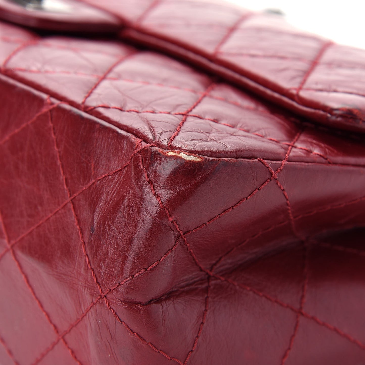 Aged Calfskin Quilted 2.55 Reissue 226 Flap Red
