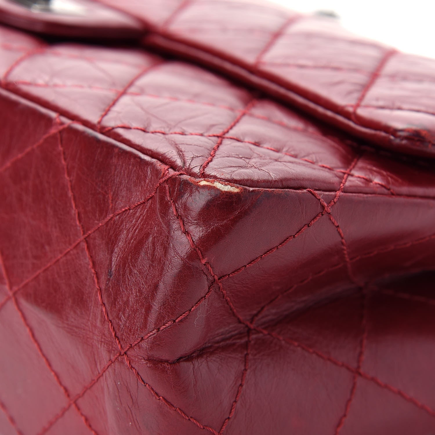 Chanel Aged Calfskin Quilted 2.55 Reissue 226 Flap Red 9 of 9