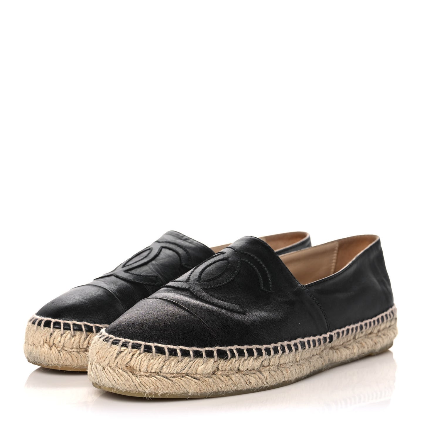 Lambskin CC Espadrilles 41 Black