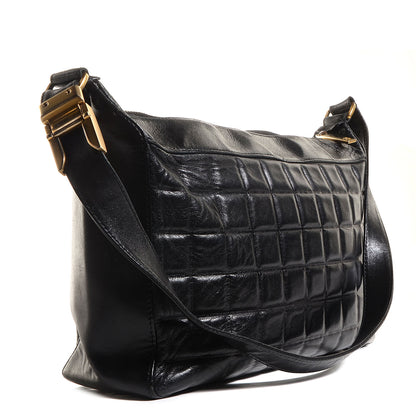 Chanel Lambskin Quilted Medium Chocolate Bar Shoulder Bag Black 3 of 7