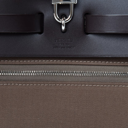 Hermes Vache Hunter Toile Herbag Zip 31 PM Etoupe Ebene 9 of 11