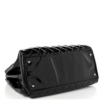Chanel Patent Quilted Large Just Mademoiselle Bowling Bag Black 4 of 10
