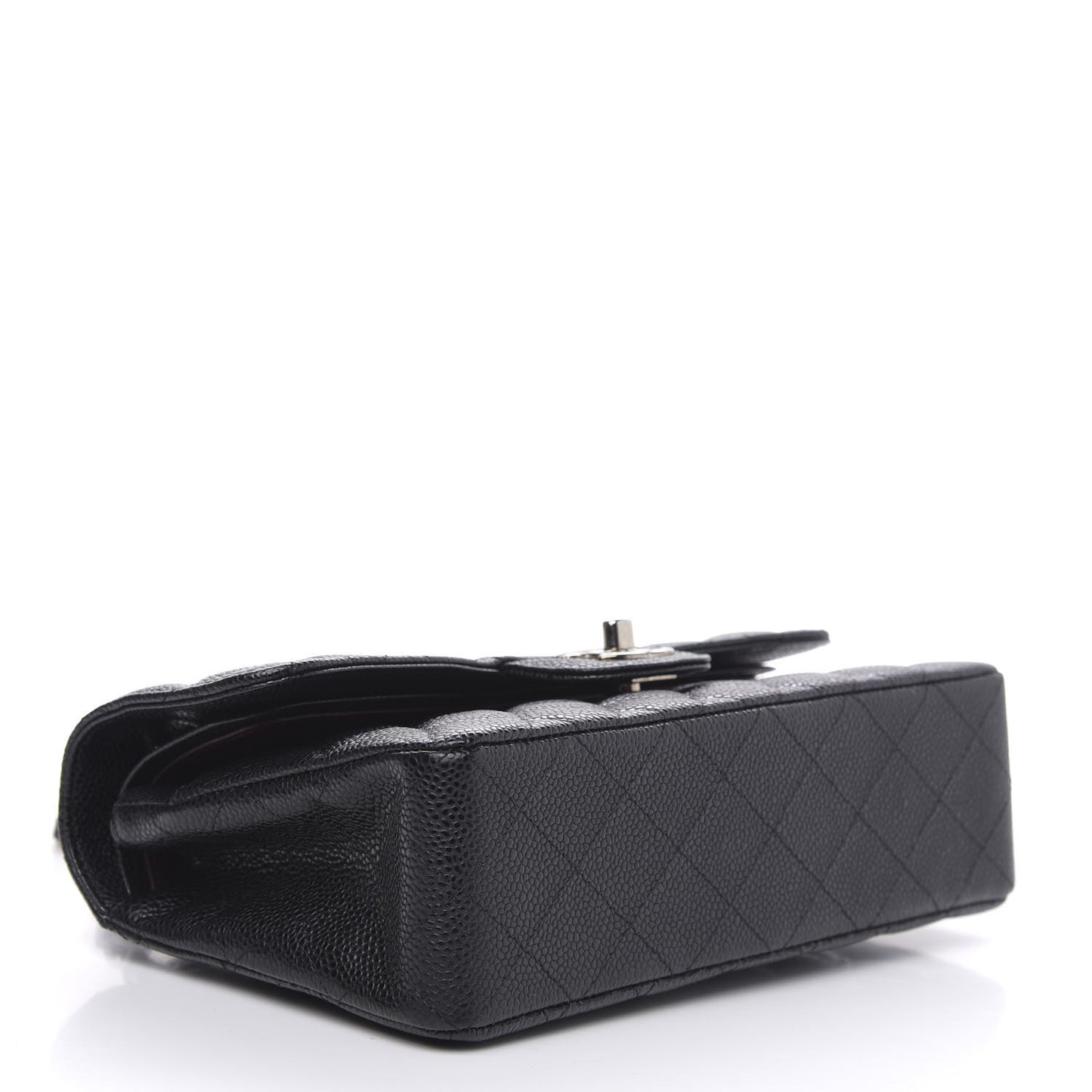 Caviar Quilted Small Double Flap Black