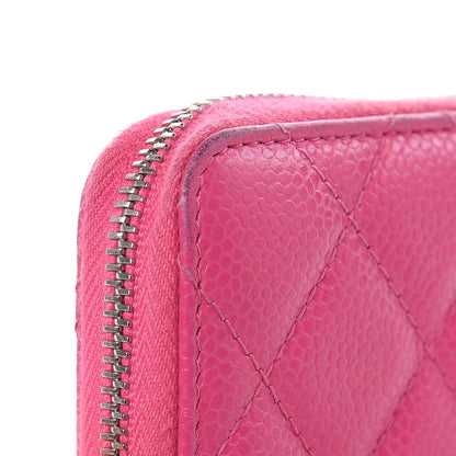 Chanel Caviar Quilted Medium Zip Around Wallet Pink 15 of 20
