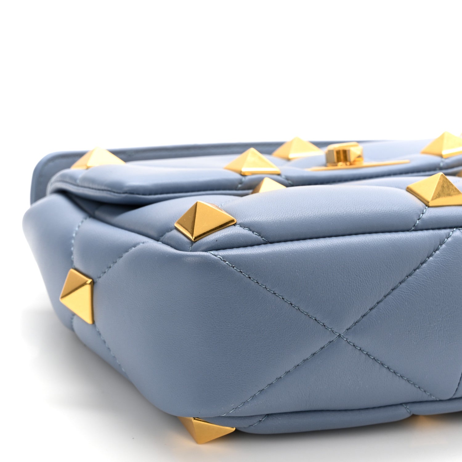 Valentino Garavani Nappa Medium Roman Stud Shoulder Bag Niagara 8 of 9