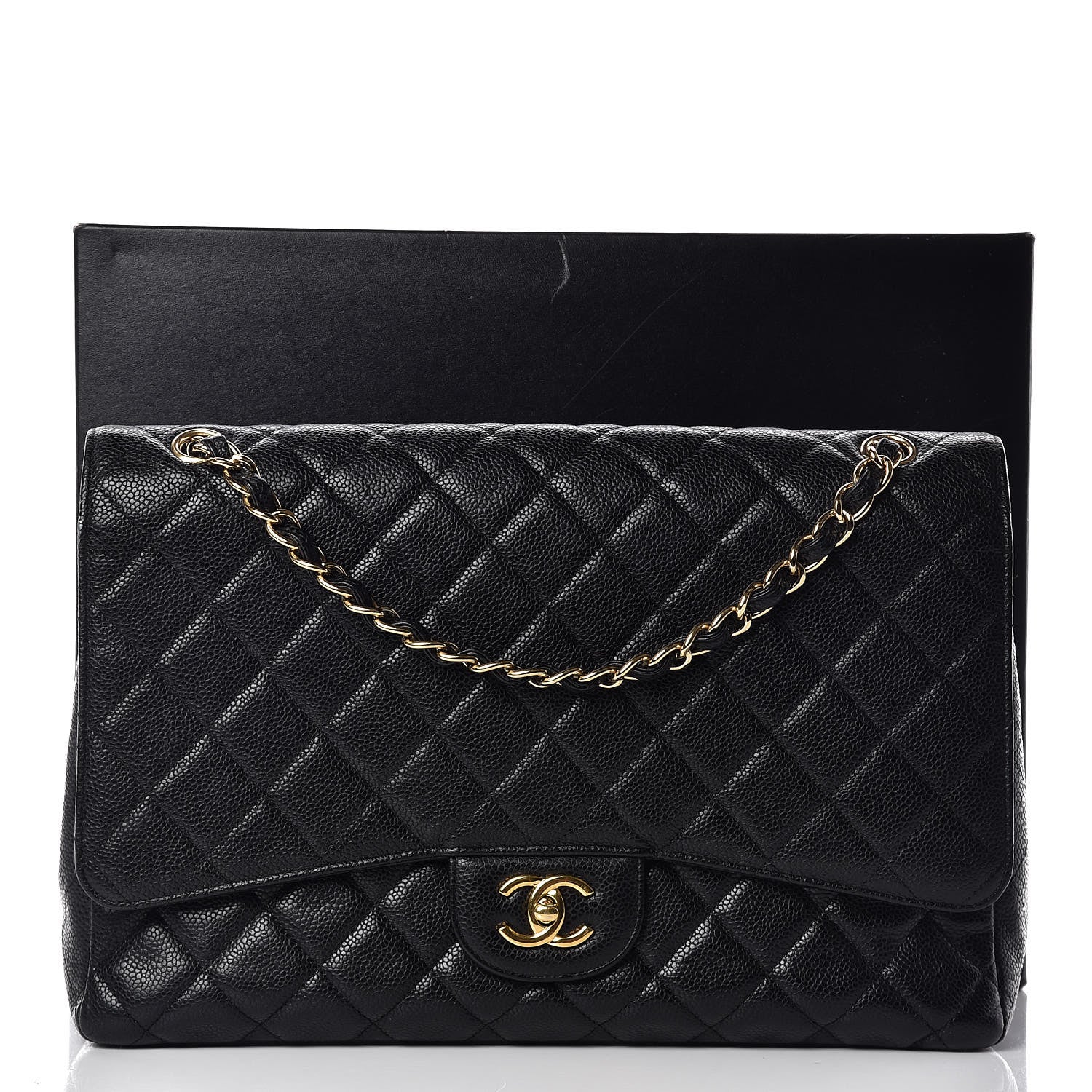 Chanel Caviar Quilted Maxi Single Flap Black 11 of 11